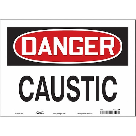 Safety Sign, 10 in Height, 14 in Width, Vinyl, Horizontal Rectangle, English, 470T29 MPN:470T29