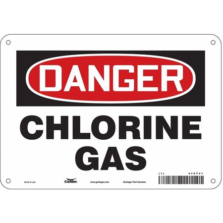Safety Sign, 7 in Height, 10 in Width, Polyethylene, Vertical Rectangle, English, 470T41 MPN:470T41