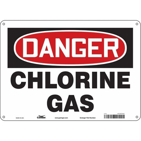 Safety Sign, 10 in Height, 14 in Width, Polyethylene, Horizontal Rectangle, English, 470T42 MPN:470T42