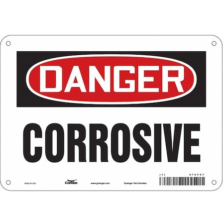 Safety Sign, 7 in Height, 10 in Width, Aluminum, Vertical Rectangle, English, 470T57 MPN:470T57