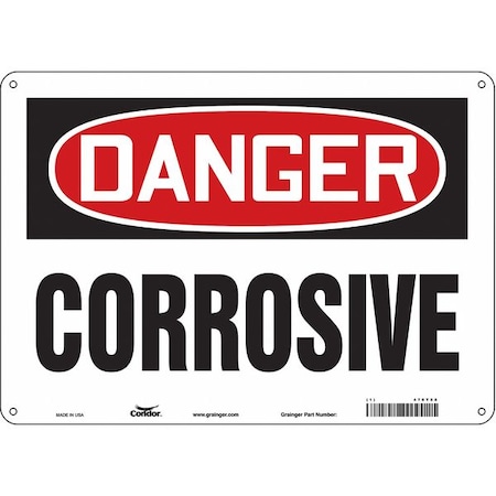 Safety Sign, 10 in Height, 14 in Width, Aluminum, Horizontal Rectangle, English, 470T58 MPN:470T58