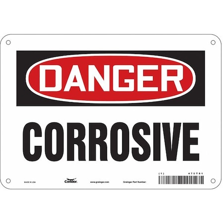 Safety Sign, 7 in Height, 10 in Width, Polyethylene, Vertical Rectangle, English, 470T61 MPN:470T61
