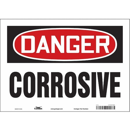 Safety Sign, 10 in Height, 14 in Width, Vinyl, Horizontal Rectangle, English, 470T65 MPN:470T65