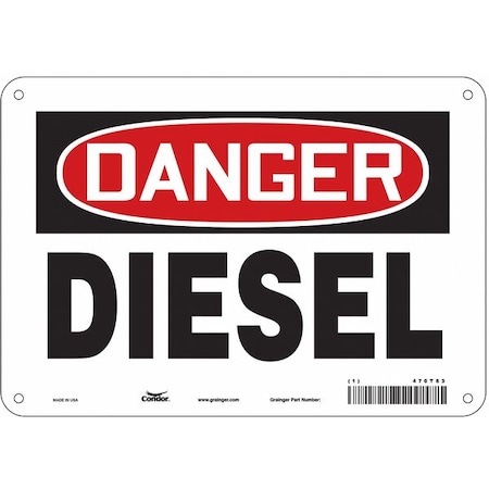 Safety Sign, 7 in Height, 10 in Width, Aluminum, Vertical Rectangle, English, 470T83 MPN:470T83