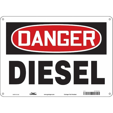 Safety Sign, 10 in Height, 14 in Width, Aluminum, Horizontal Rectangle, English, 470T84 MPN:470T84