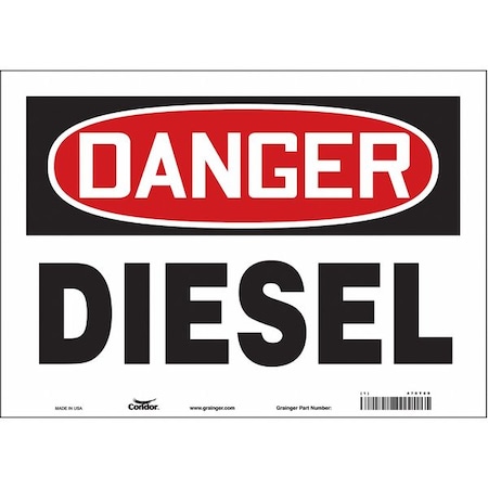 Safety Sign, 10 in Height, 14 in Width, Vinyl, Horizontal Rectangle, English, 470T89 MPN:470T89