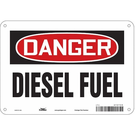 Safety Sign, 7 in Height, 10 in Width, Polyethylene, Vertical Rectangle, English, 470T96 MPN:470T96