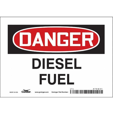 Safety Sign, 5 in Height, 7 in Width, Vinyl, Horizontal Rectangle, English, 470U01 MPN:470U01