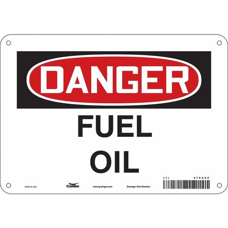 Safety Sign, 7 in Height, 10 in Width, Aluminum, Vertical Rectangle, English, 470U22 MPN:470U22