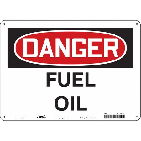 Safety Sign, 10 in Height, 14 in Width, Aluminum, Horizontal Rectangle, English, 470U23 MPN:470U23