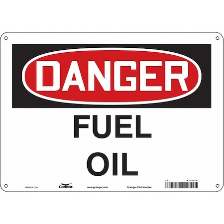 Safety Sign, 10 in Height, 14 in Width, Polyethylene, Horizontal Rectangle, English, 470U26 MPN:470U26