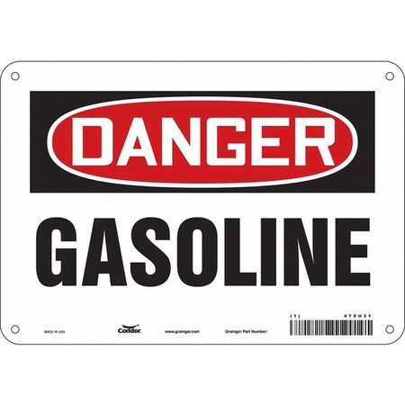 Safety Sign, 7 in Height, 10 in Width, Polyethylene, Vertical Rectangle, English, 470U31 MPN:470U31
