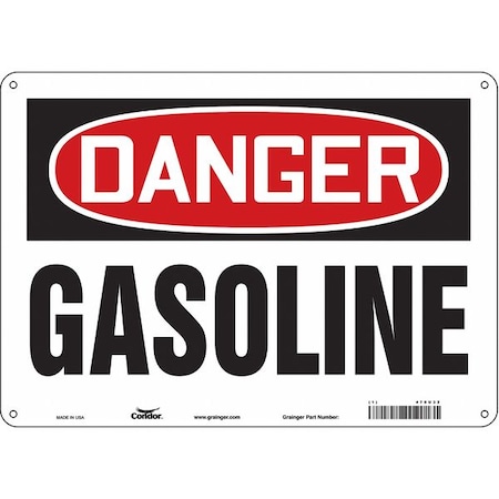 Safety Sign, 10 in Height, 14 in Width, Polyethylene, Horizontal Rectangle, English, 470U32 MPN:470U32