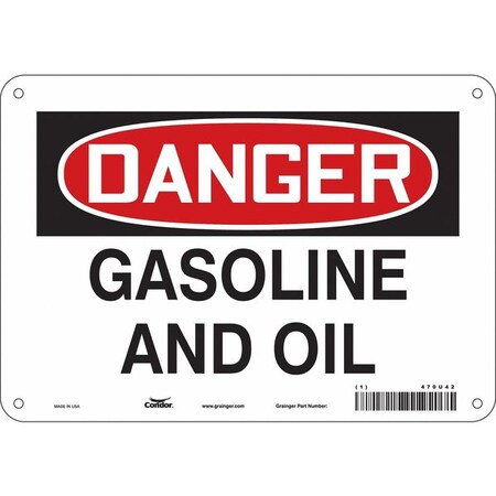 Safety Sign, 7 in Height, 10 in Width, Aluminum, Vertical Rectangle, English, 470U42 MPN:470U42