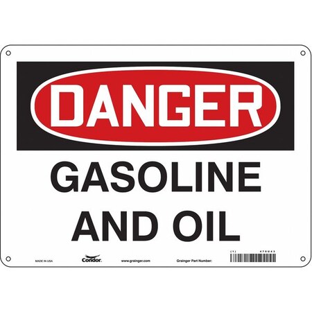 Safety Sign, 10 in Height, 14 in Width, Aluminum, Horizontal Rectangle, English, 470U43 MPN:470U43