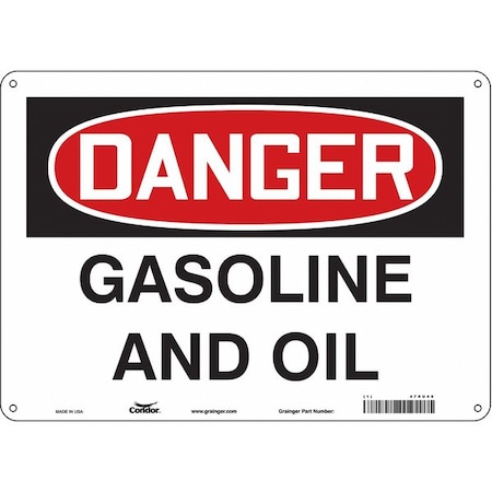 Safety Sign, 10 in Height, 14 in Width, Polyethylene, Horizontal Rectangle, English, 470U46 MPN:470U46