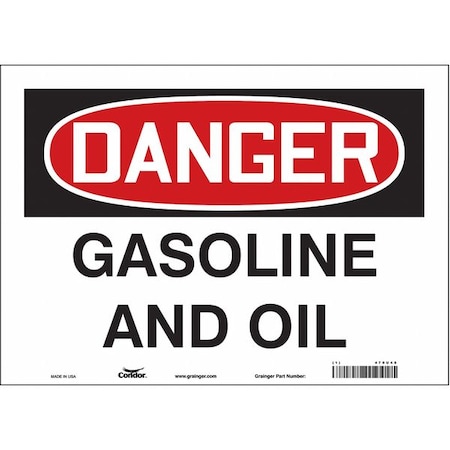 Safety Sign, 10 in Height, 14 in Width, Vinyl, Horizontal Rectangle, English, 470U48 MPN:470U48