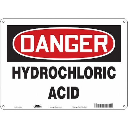 Safety Sign, 10 in Height, 14 in Width, Aluminum, Horizontal Rectangle, English, 470U63 MPN:470U63