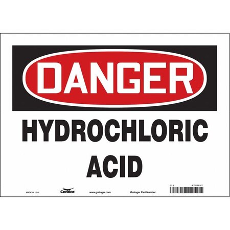 Safety Sign, 10 in Height, 14 in Width, Vinyl, Horizontal Rectangle, English, 470U67 MPN:470U67