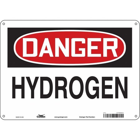 Safety Sign, 10 in Height, 14 in Width, Aluminum, Horizontal Rectangle, English, 470U83 MPN:470U83