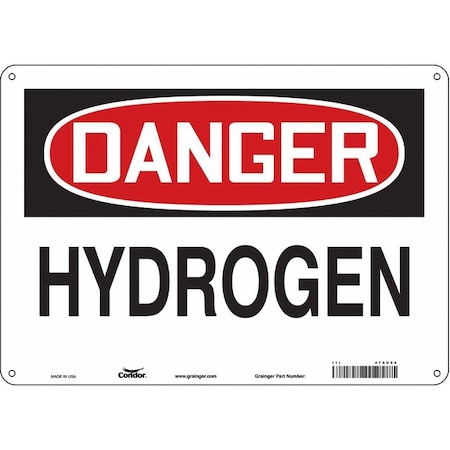 Safety Sign, 10 in Height, 14 in Width, Polyethylene, Horizontal Rectangle, English, 470U85 MPN:470U85