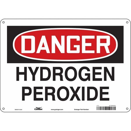 Safety Sign, 10 in Height, 14 in Width, Aluminum, Horizontal Rectangle, English, 470U89 MPN:470U89