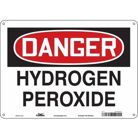 Safety Sign, 10 in Height, 14 in Width, Polyethylene, Horizontal Rectangle, English, 470U91 MPN:470U91