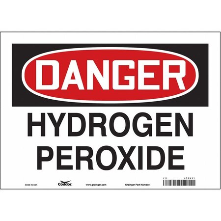 Safety Sign, 10 in Height, 14 in Width, Vinyl, Horizontal Rectangle, English, 470U93 MPN:470U93