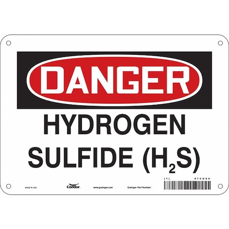 Safety Sign, 7 in Height, 10 in Width, Aluminum, Vertical Rectangle, English, 470U94 MPN:470U94