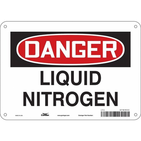 Safety Sign, 7 in Height, 10 in Width, Aluminum, Vertical Rectangle, English, 470V03 MPN:470V03