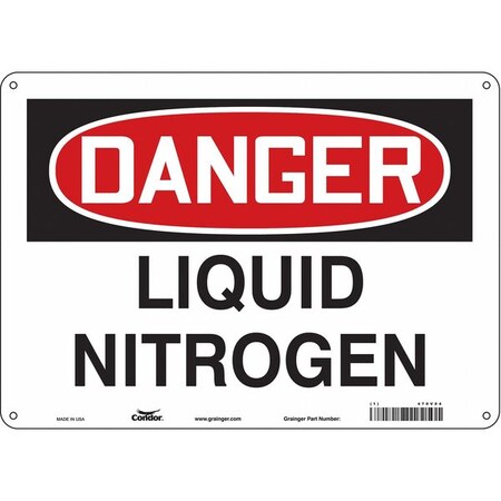 Safety Sign, 10 in Height, 14 in Width, Aluminum, Horizontal Rectangle, English, 470V04 MPN:470V04