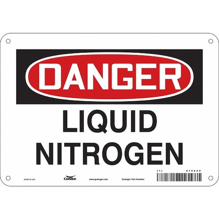 Safety Sign, 7 in Height, 10 in Width, Polyethylene, Vertical Rectangle, English, 470V05 MPN:470V05