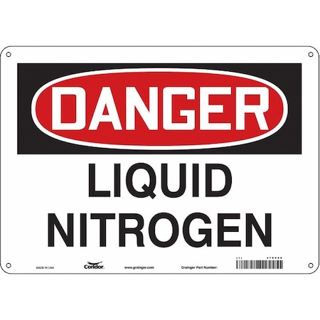 Safety Sign, 10 in Height, 14 in Width, Polyethylene, Horizontal Rectangle, English, 470V06 MPN:470V06
