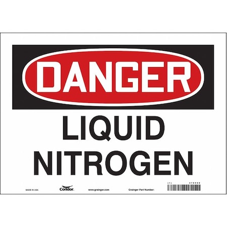 Safety Sign, 10 in Height, 14 in Width, Vinyl, Horizontal Rectangle, English, 470V08 MPN:470V08