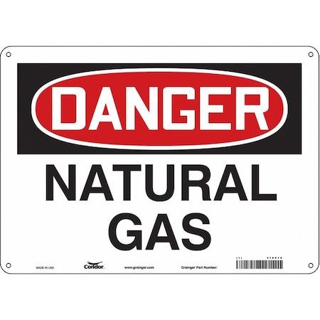 Safety Sign, 10 in Height, 14 in Width, Aluminum, Horizontal Rectangle, English, 470V10 MPN:470V10