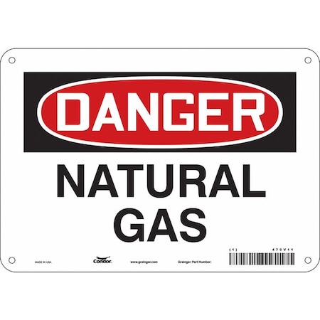 Safety Sign, 7 in Height, 10 in Width, Polyethylene, Vertical Rectangle, English, 470V11 MPN:470V11