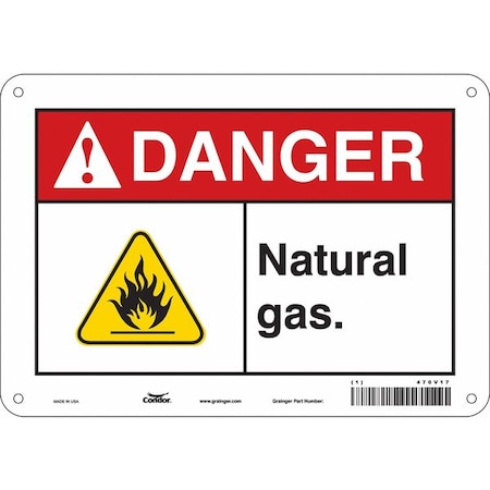Safety Sign, 7 in Height, 10 in Width, Polyethylene, Vertical Rectangle, English, 470V17 MPN:470V17