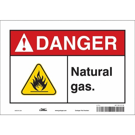 Safety Sign, 7 in Height, 10 in Width, Vinyl, Vertical Rectangle, English, 470V19 MPN:470V19
