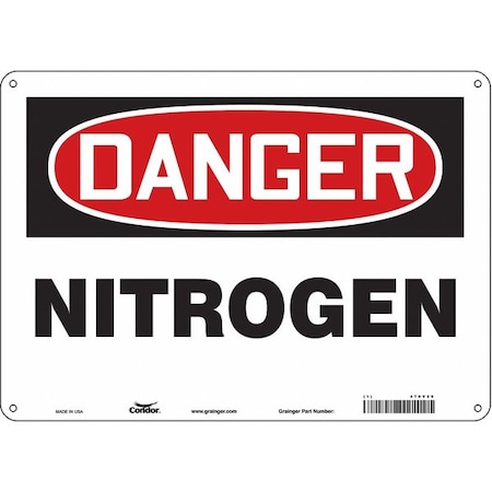 Safety Sign, 10 in Height, 14 in Width, Aluminum, Horizontal Rectangle, English, 470V29 MPN:470V29