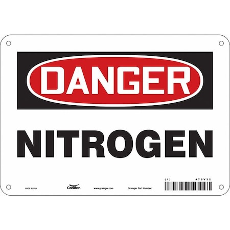 Safety Sign, 7 in Height, 10 in Width, Polyethylene, Vertical Rectangle, English, 470V32 MPN:470V32