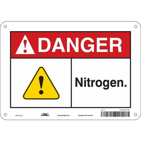 Safety Sign, 7 in Height, 10 in Width, Aluminum, Vertical Rectangle, English, 470V36 MPN:470V36