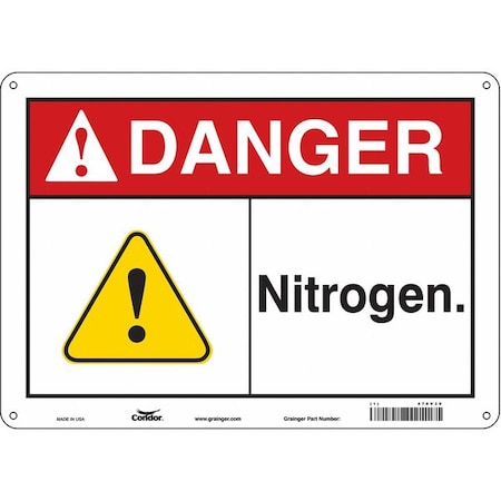 Safety Sign, 10 in Height, 14 in Width, Polyethylene, Horizontal Rectangle, English, 470V39 MPN:470V39