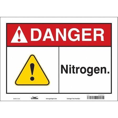 Safety Sign, 10 in Height, 14 in Width, Vinyl, Horizontal Rectangle, English, 470V41 MPN:470V41
