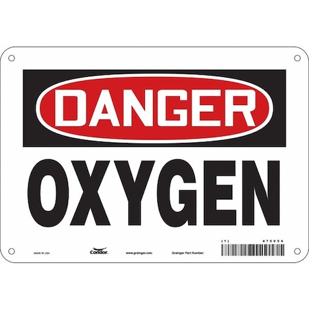 Safety Sign, 7 in Height, 10 in Width, Aluminum, Vertical Rectangle, English, 470V54 MPN:470V54