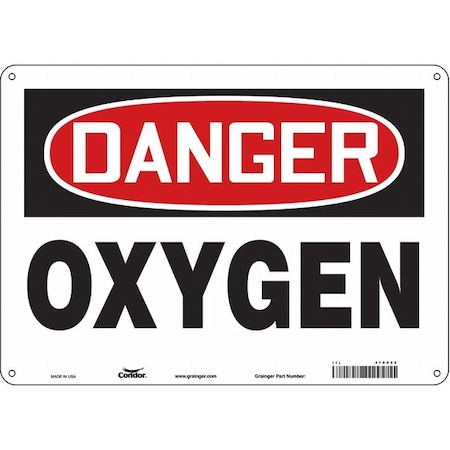Safety Sign, 10 in Height, 14 in Width, Aluminum, Horizontal Rectangle, English, 470V55 MPN:470V55