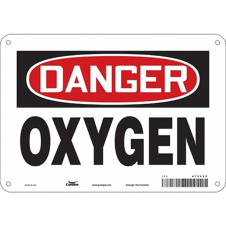 Safety Sign, 7 in Height, 10 in Width, Polyethylene, Vertical Rectangle, English, 470V56 MPN:470V56