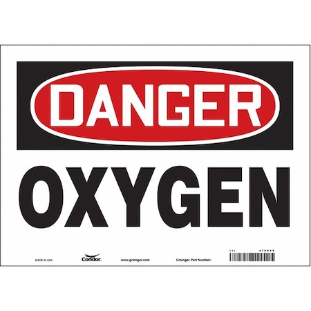 Safety Sign, 10 in Height, 14 in Width, Vinyl, Horizontal Rectangle, English, 470V59 MPN:470V59
