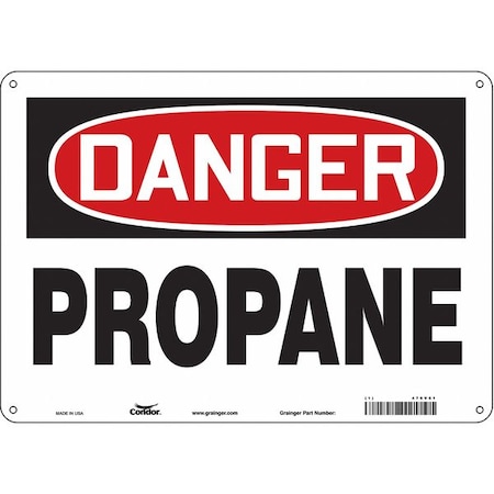 Safety Sign, 10 in Height, 14 in Width, Aluminum, Horizontal Rectangle, English, 470V61 MPN:470V61