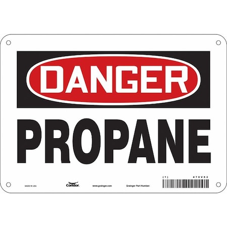 Safety Sign, 7 in Height, 10 in Width, Polyethylene, Vertical Rectangle, English, 470V62 MPN:470V62