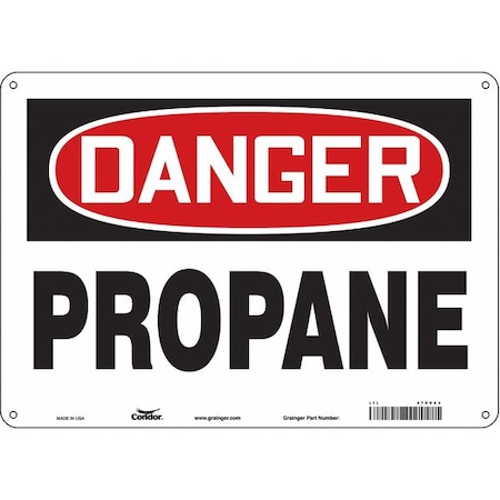 Safety Sign, 10 in Height, 14 in Width, Polyethylene, Horizontal Rectangle, English, 470V63 MPN:470V63
